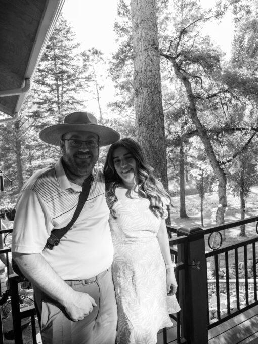 Photo of Communications & Marketing Specialist Mike Garretson and wife Vilma giving off mountain summer vibes at the 2023 Stroud National Agency, Inc. Summer Cookout. © 2023 Stroud National Agency, Inc. All rights reserved.