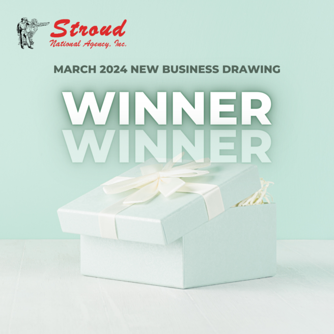 Stroud National Agency, Inc. March 2024 New Business Drawing Winner Winner