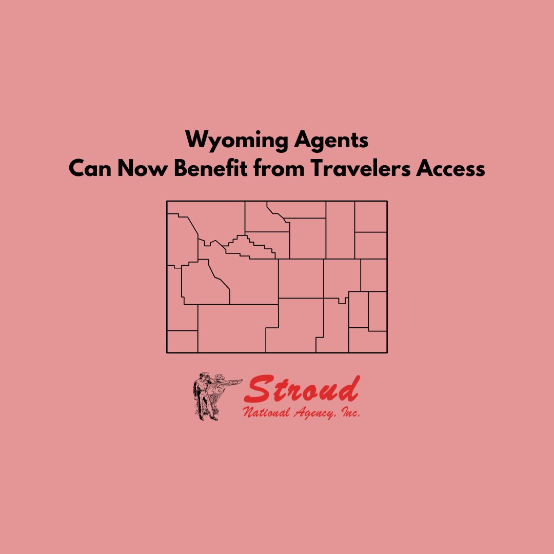 Wyoming Agents Can Now Benefit from Travelers Access - Stroud National Agency, Inc. is a managing general agency (MGA) and wholesale insurance broker. We offer independent insurance agents in TX, OK, KS, NE, NM, AR, AZ, CO, IA, ID, MN, MO, MT, ND, OR, SD, UT, and WY market opportunities for farm and ranch, irrigation, small business commercial, and manufactured homes insurance.