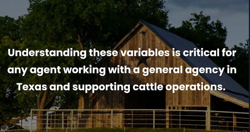 Understanding these variables is critical for any agent working with a general agency in Texas and supporting cattle operations. 
