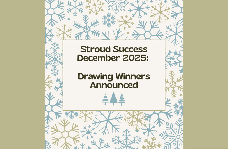 Stroud Success December 2025: Drawing Winners Announced graphic with winter snowflake background and trees. Blog image for MGA and wholesale broker Stroud National Agency Inc.’s farm and ranch agent new business drawing winners for December.