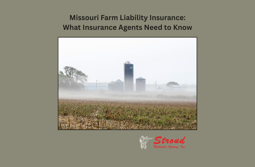 Foggy Missouri pasture near Carthage — landscape representing Missouri farm liability insurance risks for diversified operations; https://unsplash.com/photos/green-grass-field-with-fog-ouwuGUaxU0A